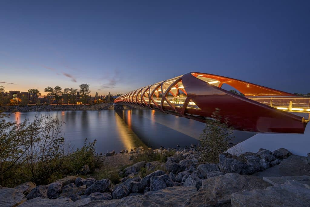 bridge over river in Calgary