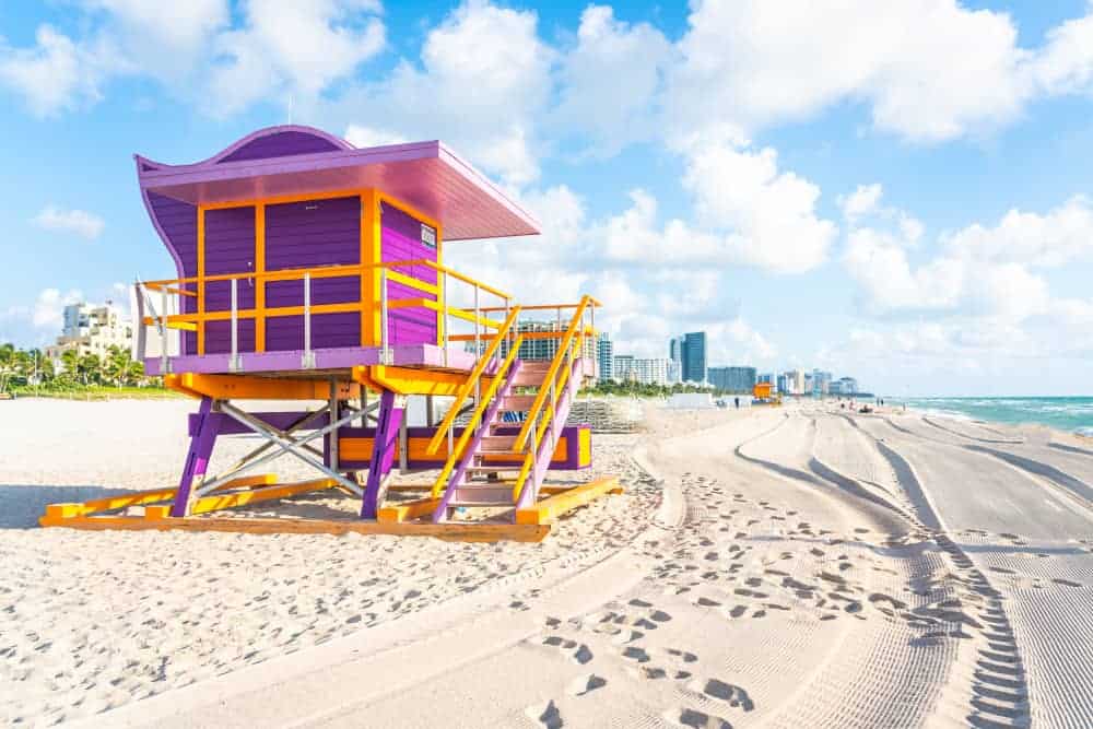 Miami beach lifeguard tower